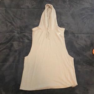 Large Grey GYMSHARK Sleeveless Hoodie